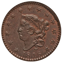 1816 Coronet Head Large Cent